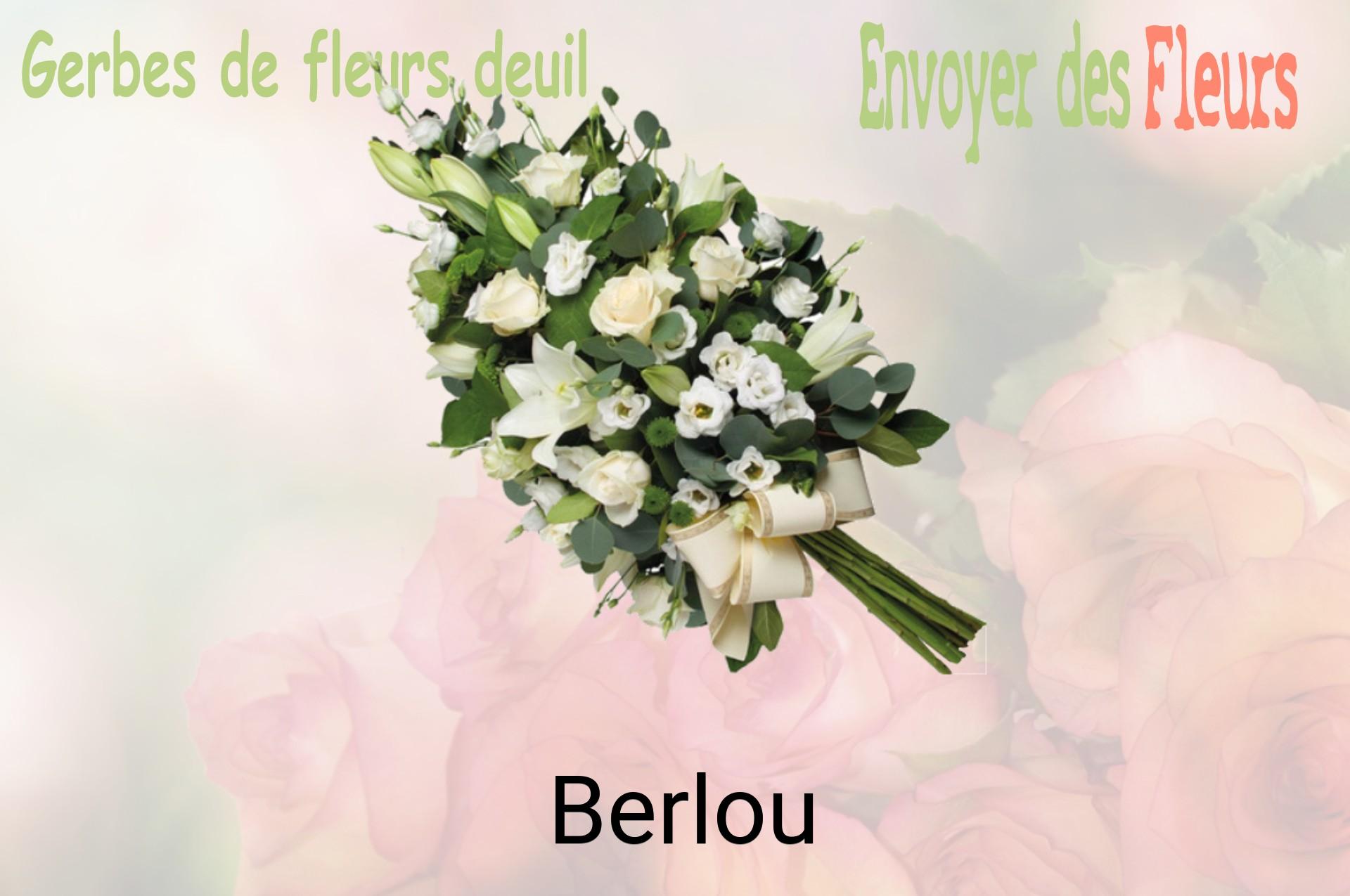 Gerbe de fleurs de deuil livrée à Berlou